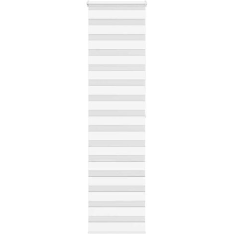 Estor cebra blanco 65x200 cm tejido ancho 60,9 cm poliéster vidaXL