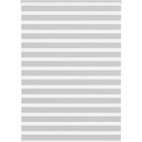 Estor cebra gris claro 165x200cm tejido ancho 160,9cm poliéster vidaXL