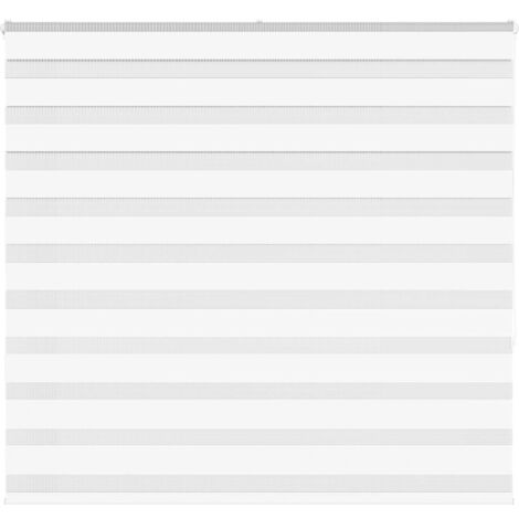 Estor cebra blanco 160x150 cm tejido ancho 155,9 cm poliéster vidaXL