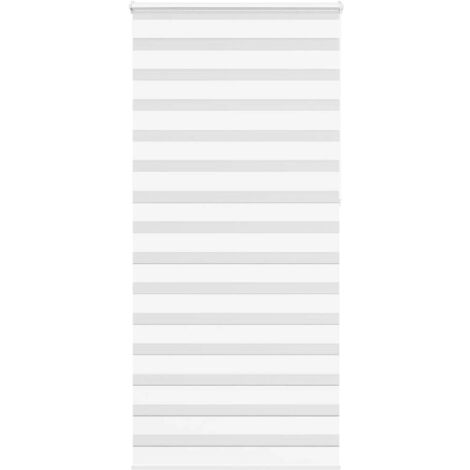 Estor cebra blanco 110x230 cm tejido ancho 105,9 cm poliéster vidaXL