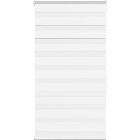 Estor cebra blanco 75x150 cm tejido ancho 70,9 cm poliéster vidaXL