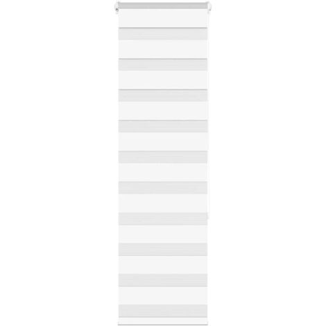 Estor cebra blanco 45x150 cm tejido ancho 40,9 cm poliéster vidaXL
