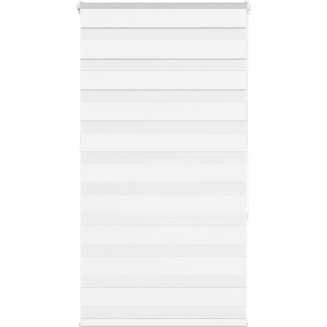 Estor cebra blanco 85x150 cm tejido ancho 80,9 cm poliéster vidaXL