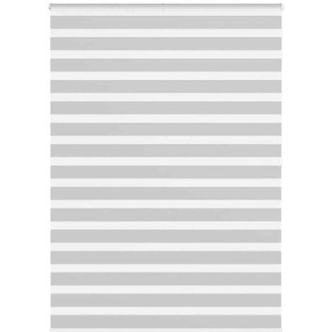 Estor cebra gris claro 160x200cm tejido ancho 155,9cm poliéster vidaXL
