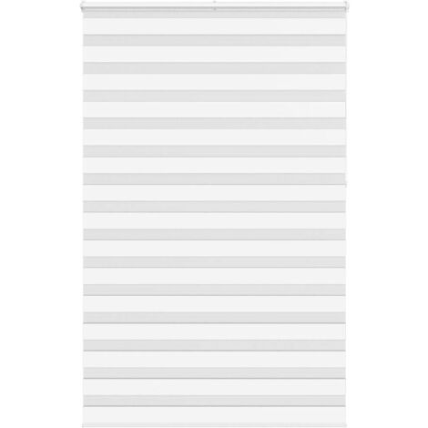 Estor cebra blanco 140x230 cm tejido ancho 135,9 cm poliéster vidaXL