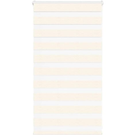 Estor cebra beige mármol tejido ancho 85,9 cm poliéster vidaXL