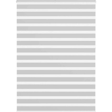 Estor cebra gris claro 155x230cm tejido ancho 150,9cm poliéster vidaXL