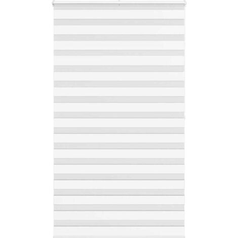 Estor cebra blanco 130x200 cm tejido ancho 125,9 cm poliéster vidaXL