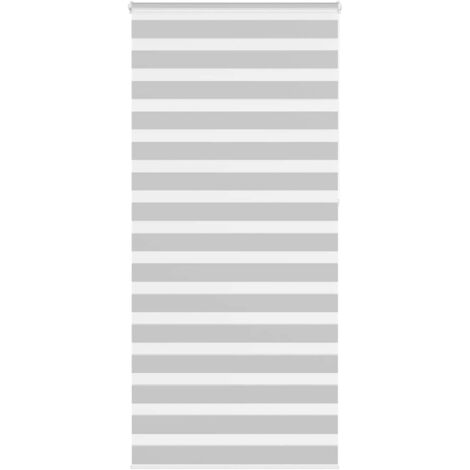 Estor cebra gris claro 110x230cm tejido ancho 105,9cm poliéster vidaXL