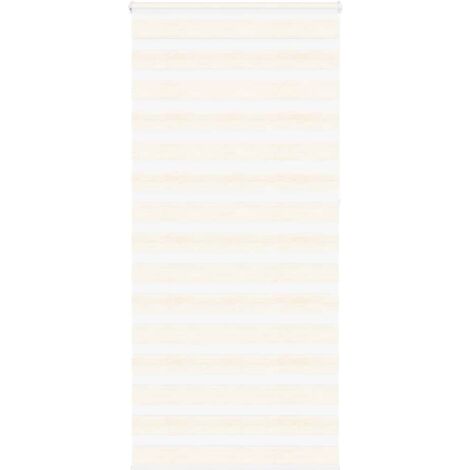 Estor cebra beige mármol tejido ancho 105,9 cm poliéster vidaXL