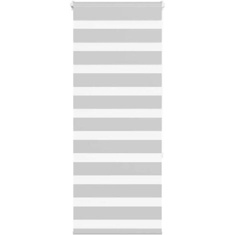 Estor cebra gris claro 55x150 cm tejido ancho 50,9 cm poliéster vidaXL