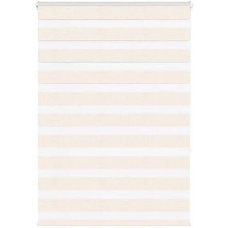 Estor cebra beige mármol tejido ancho 95,9 cm poliéster vidaXL