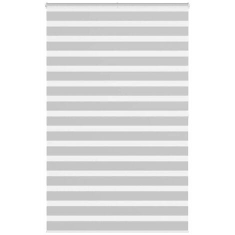 Estor cebra gris claro 145x200cm tejido ancho 140,9cm poliéster vidaXL