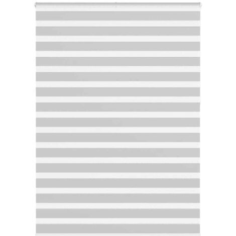 Estor cebra gris claro 165x230cm tejido ancho 160,9cm poliéster vidaXL