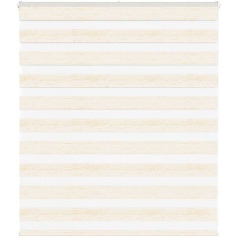Estor cebra beige mármol tejido ancho 120,9 cm poliéster vidaXL
