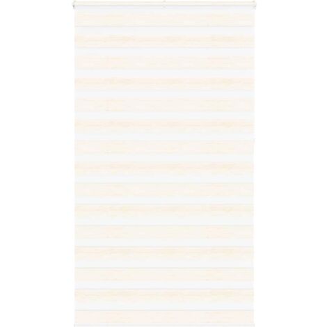 Estor cebra beige mármol tejido ancho 125,9 cm poliéster vidaXL