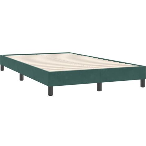 Estructura cama sin colchón terciopelo verde oscuro 120x220 cm vidaXL (1/5)