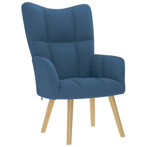 Sillón de relax de tela azul vidaXL
