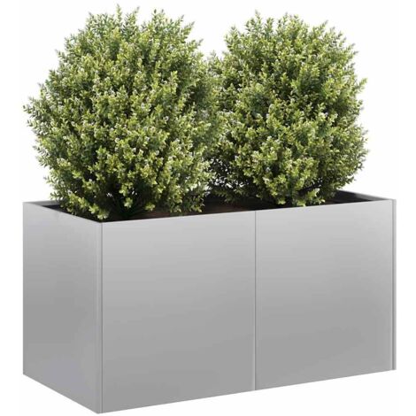 Jardinera 80x40x40 cm de acero galvanizado vidaXL