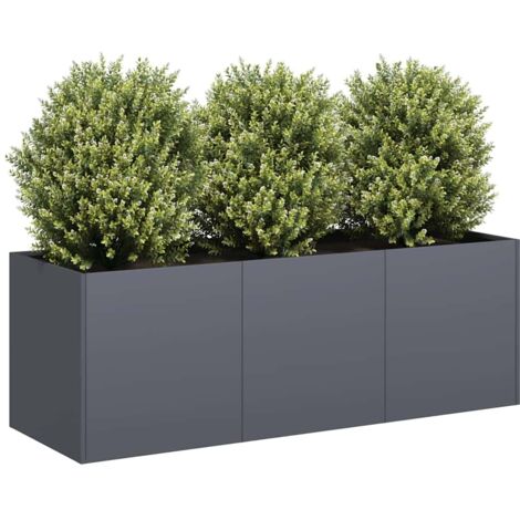 Jardinera antracita 120x40x40 cm acero laminado en frío vidaXL