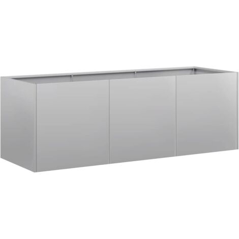 Jardinera 120x40x40 cm de acero galvanizado vidaXL