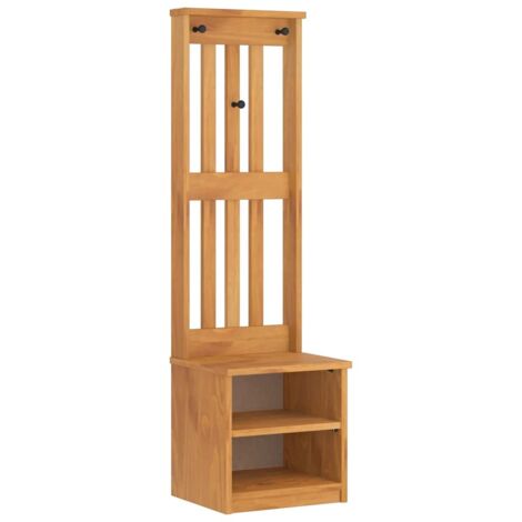 Perchero de entrada SANDNES 45x40x159,5cm madera maciza de pino vidaXL