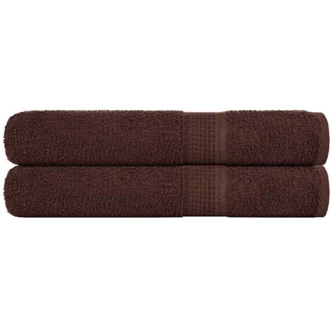 Toallas FROGN 2 uds marrón 100x200 cm 360 g/m² vidaXL