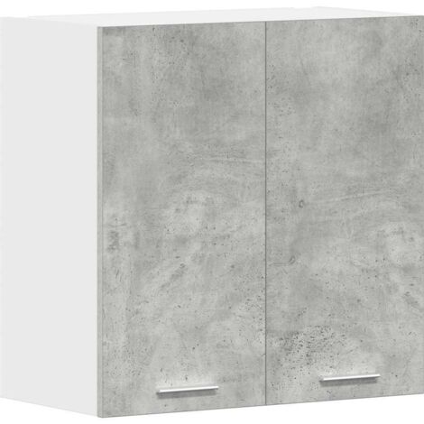 Armario de pared de cocina madera de ingeniería gris hormigón vidaXL