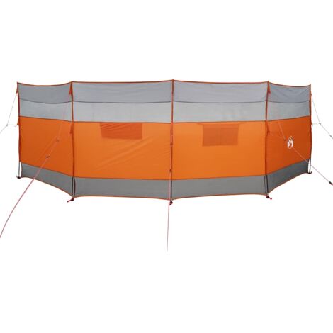 Cortaviento de camping impermeable gris naranja 510x153 cm vidaXL (1/5)