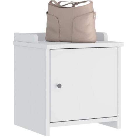 Banco de recibidor SANDNES madera maciza pino blanco 45x40x50cm vidaXL (1/5)