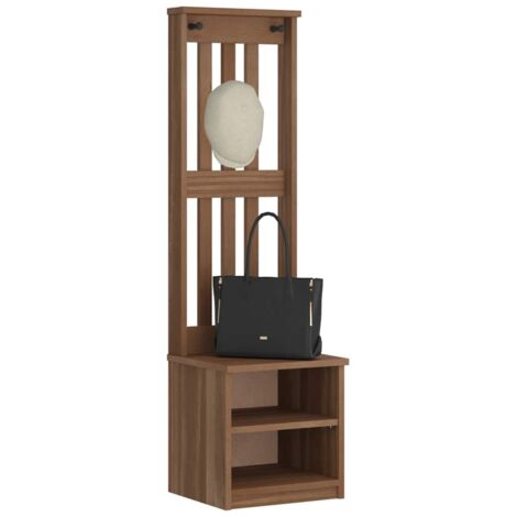 Perchero de entrada SANDNES 45x40x159,5cm madera maciza de pino vidaXL