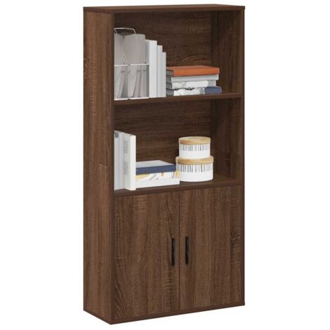 Estantería de madera de ingeniería marrón roble 60x24x120 cm vidaXL