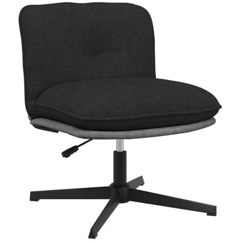 Silla de oficina giratoria de tela negra vidaXL