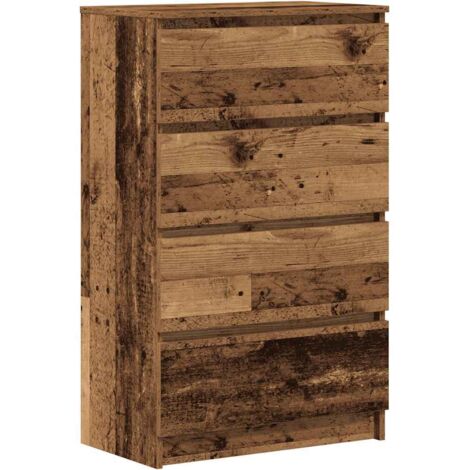 Aparador de madera ingeniería madera envejecida 60x35x98,5cm vidaXL