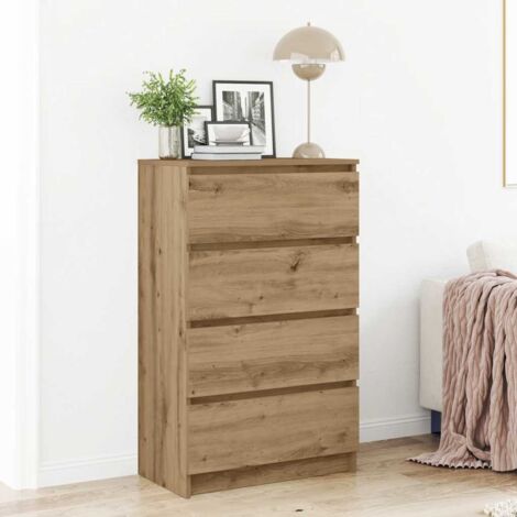 Aparador de madera de ingeniería roble artisan 60x35x98,5 cm vidaXL