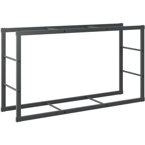 Leñero de acero negro 110x30x61 cm vidaXL