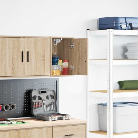Armario de pared para garaje madera de ingeniería roble sonoma vidaXL