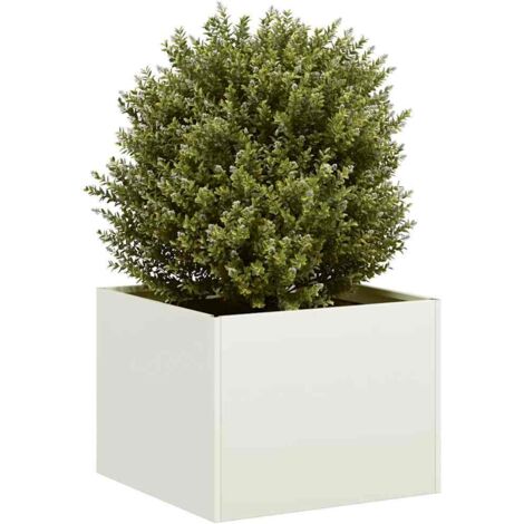 Jardinera acero blanco 40x40x30 cm vidaXL