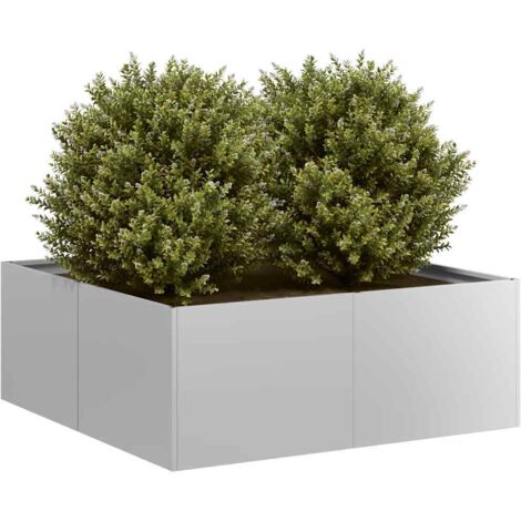 Jardinera 80x80x30 cm de acero galvanizado vidaXL