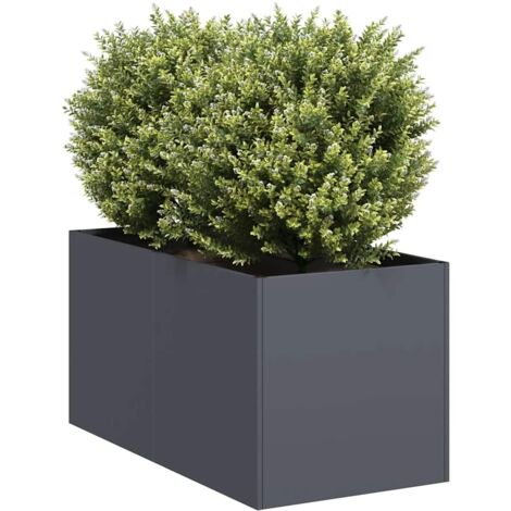 Jardinera de acero laminado en frío antracita 40x80x40 cm vidaXL