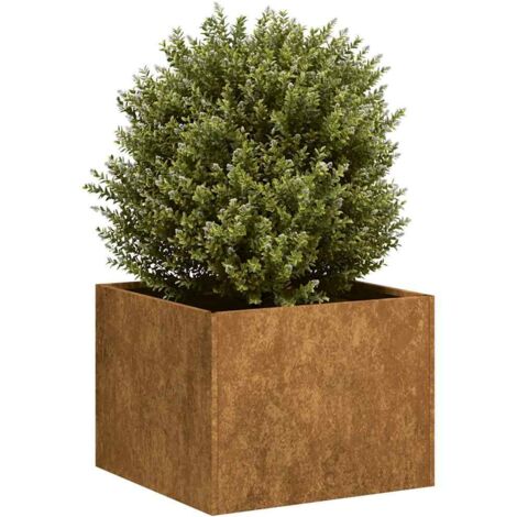 Jardinera oxidada acero corten 40x40x30 cm vidaXL