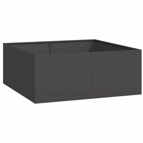 Jardinera acero negro 100x100x40 cm vidaXL