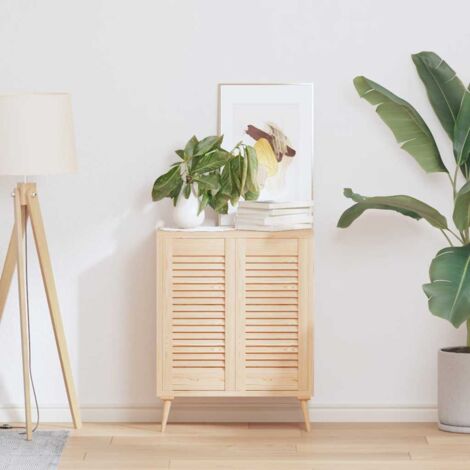 Puerta de armario de lamas 2 uds 61,5x29,5 cm madera de pino vidaXL