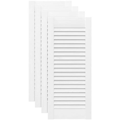 Puerta de armario de lamas 4 uds blanco 69x29,5 cm vidaXL