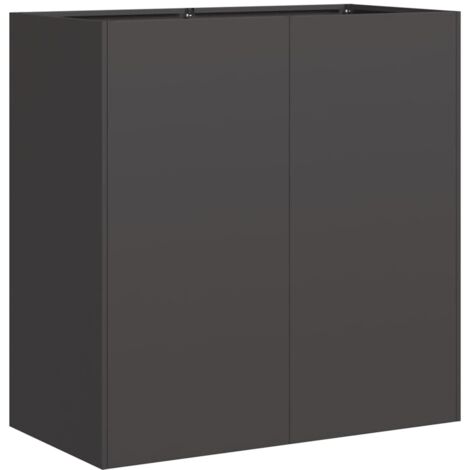 Jardinera de acero laminado en frío negro 80x40x80 cm vidaXL