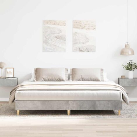 Estructura de cama sin colchón gris hormigón 180x200 cm vidaXL (1/5)