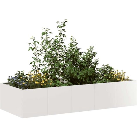Jardinera 200x80x40 cm Acero inoxidable vidaXL