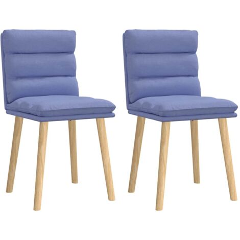 Sillas de comedor 2 uds tela azul jeans vidaXL (1/5)