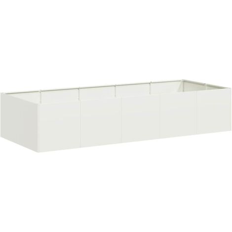 Jardinera acero blanco 200x80x40 cm vidaXL