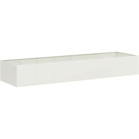 Jardinera acero blanco 280x80x40 cm vidaXL